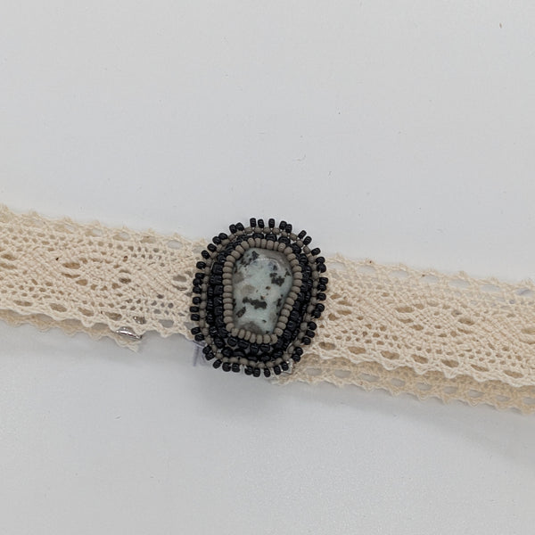 D - Dalmation Jasper on lace