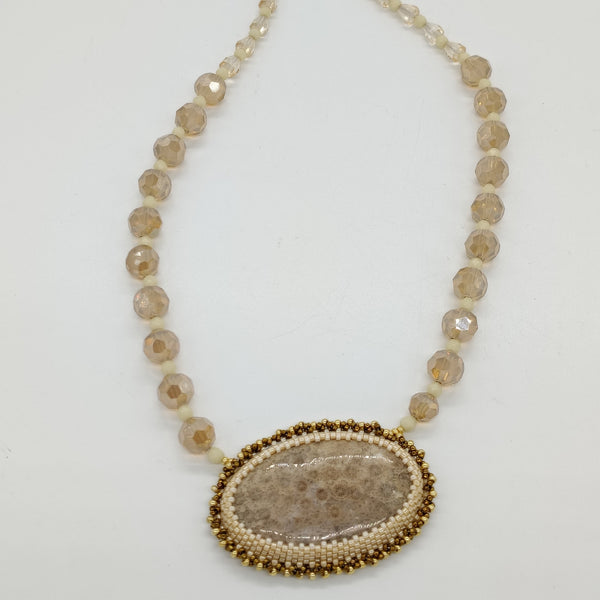 Oval Fossil Necklace