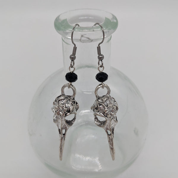 Raven Skull Earrings