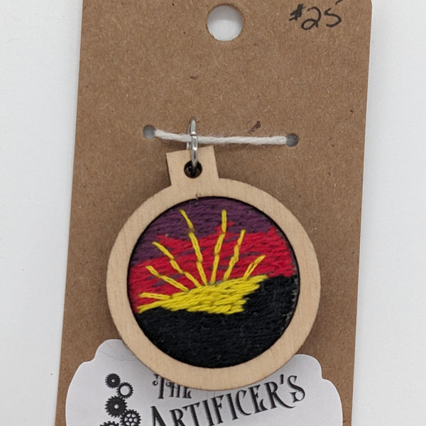 Embroidered Pendants - Round (Variants)