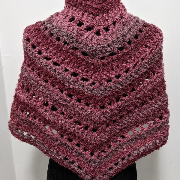 Brown Butter Shawl in Raspberry