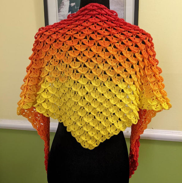Dragon Scales Shawl - Phoenix Rising