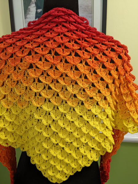 Dragon Scales Shawl - Phoenix Rising