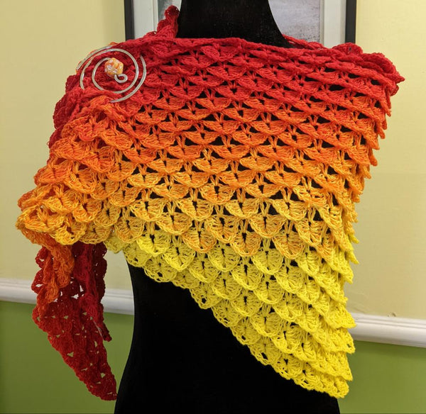 Dragon Scales Shawl - Phoenix Rising