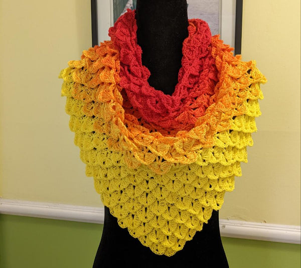 Dragon Scales Shawl - Phoenix Rising