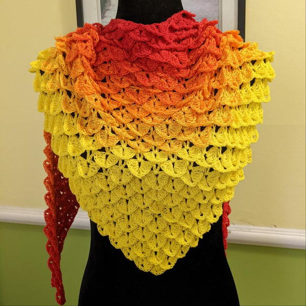 Dragon Scales Shawl - Phoenix Rising