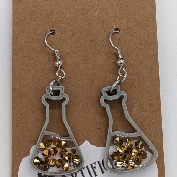 Potions! - 3D Printed Earrings in Silver