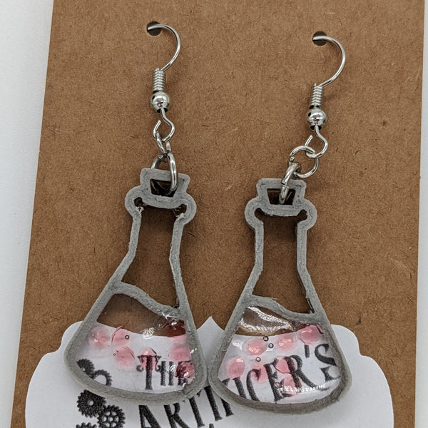 Potions! - 3D Printed Earrings in Silver