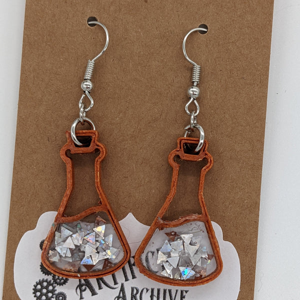 Potions! - 3D Printed Earrings in Copper