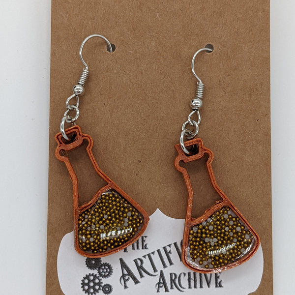 Potions! - 3D Printed Earrings in Copper