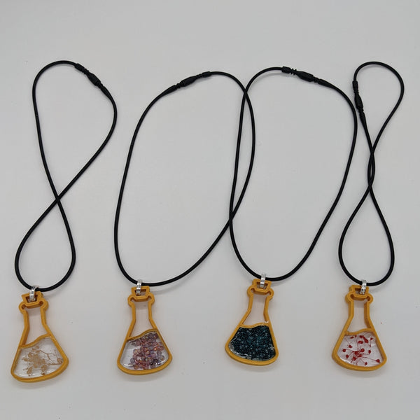 Potions! - 3D Printed Pendant in Gold