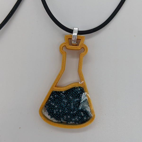Potions! - 3D Printed Pendant in Gold