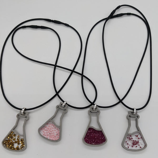 Potions! - 3D Printed Pendant in Silver