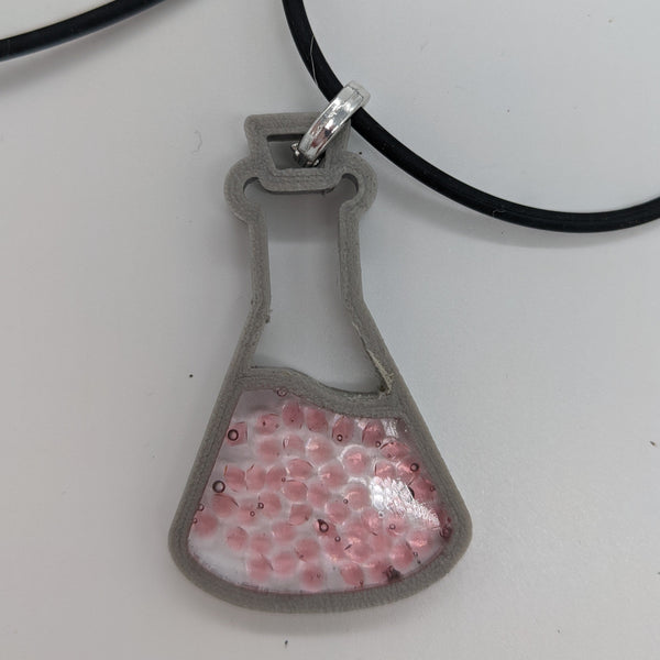 Potions! - 3D Printed Pendant in Silver