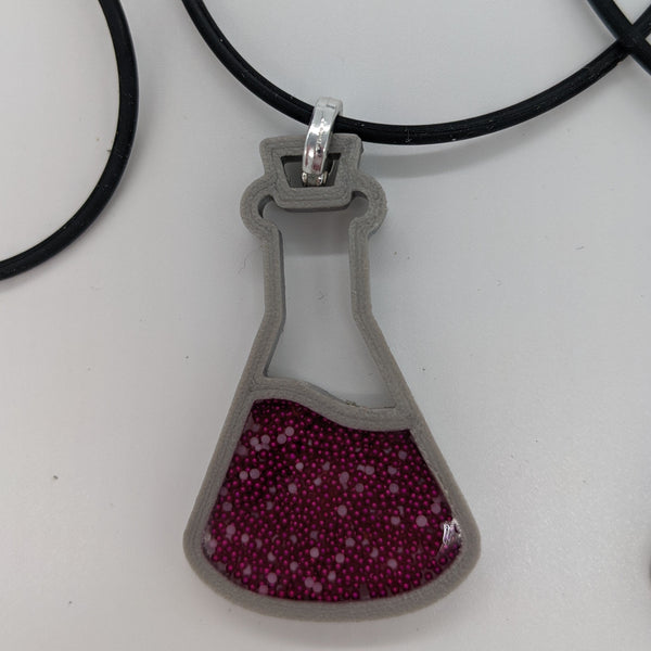 Potions! - 3D Printed Pendant in Silver