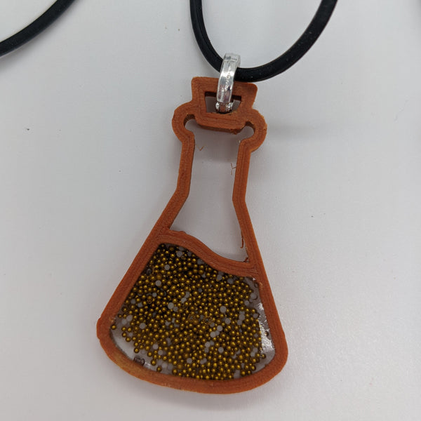Potions! - 3D Printed Pendant in Copper