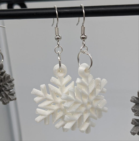 Medium white snowflakes