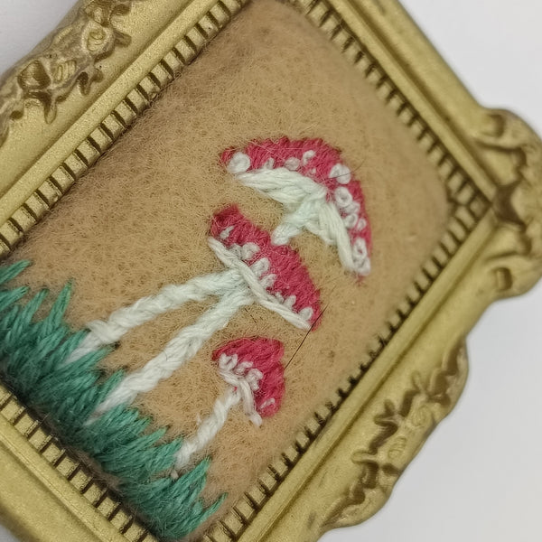 Tiny Embroidery - Mushrooms