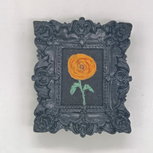 Tiny Embroidery - Small Flower (Black Frame)