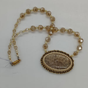 Oval Fossil Necklace