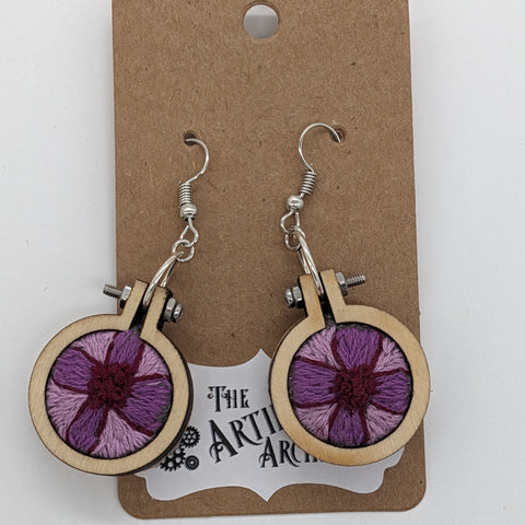 Embroidered Earrings - Round (Variants)