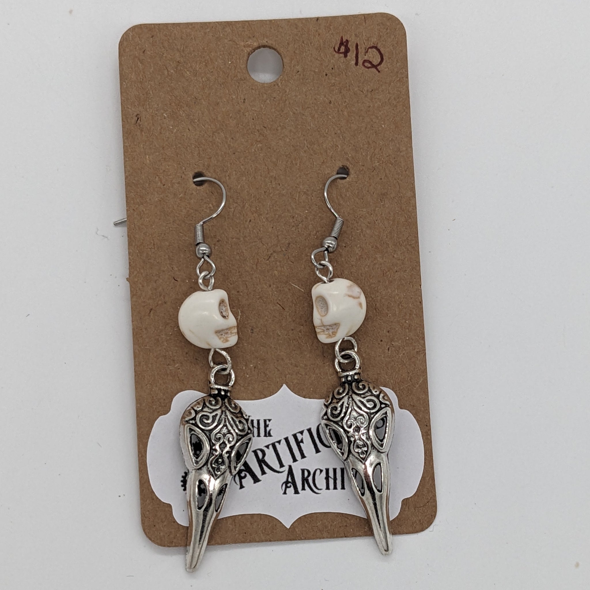 Raven Skull Earrings