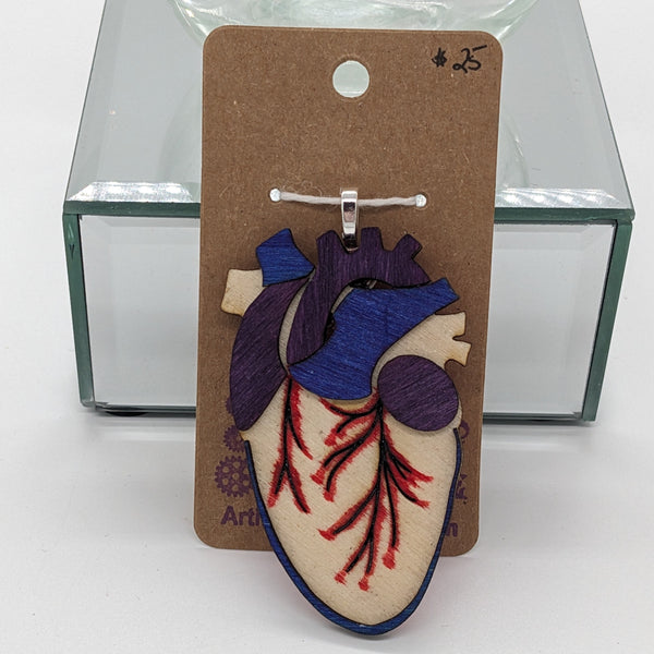 Wooden Heart Pendant