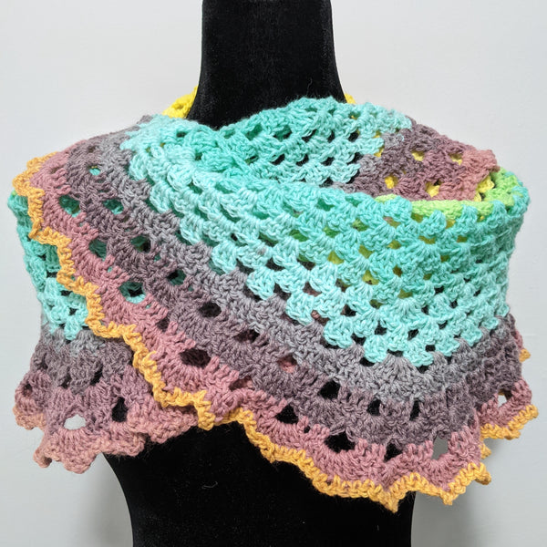 Pastel rainbow shawl