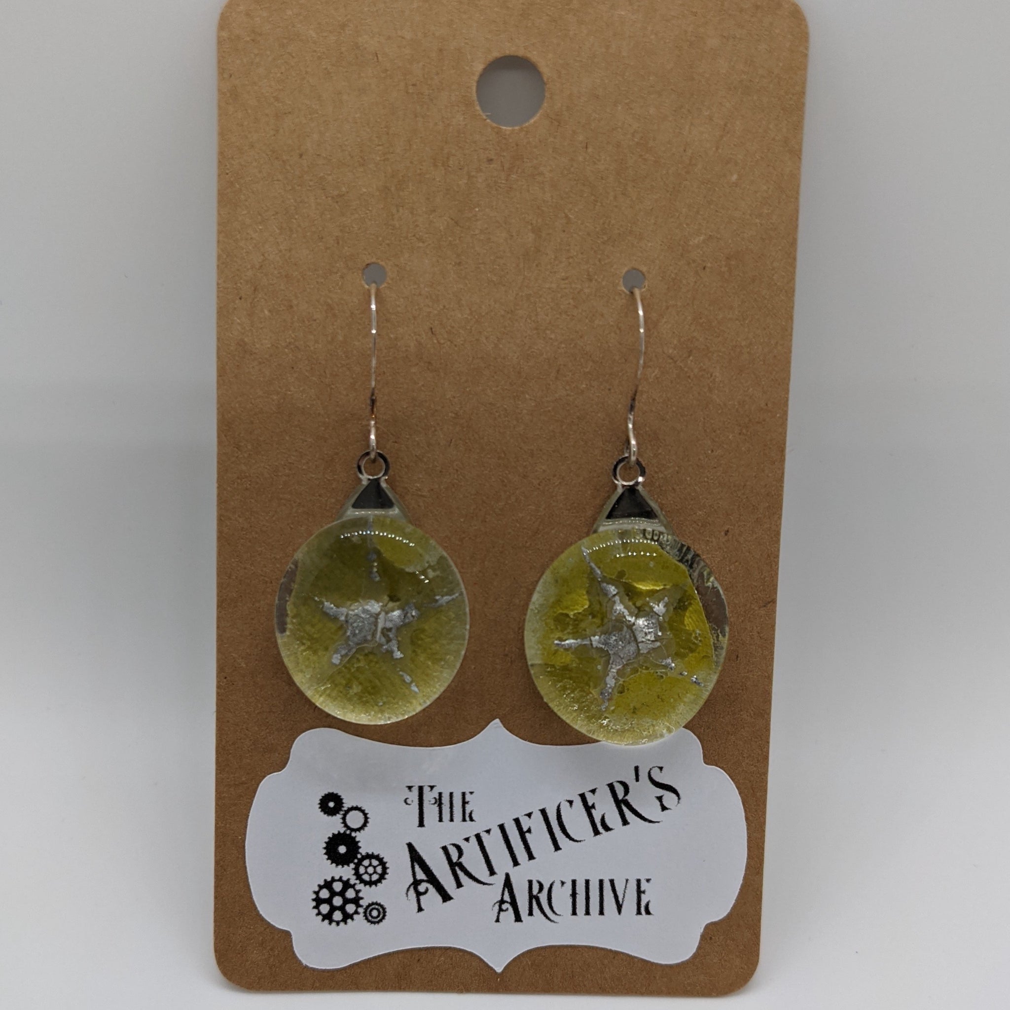 Green Star Earrings