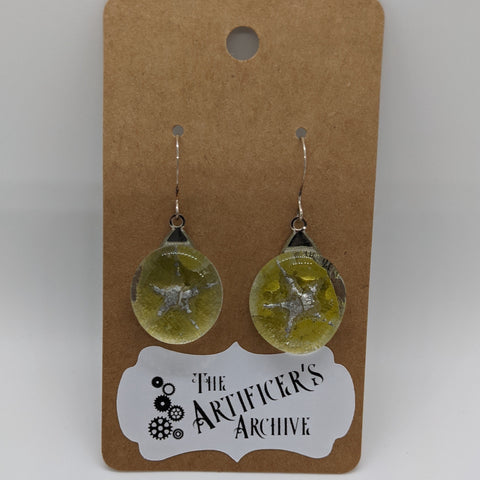 Green Star Earrings