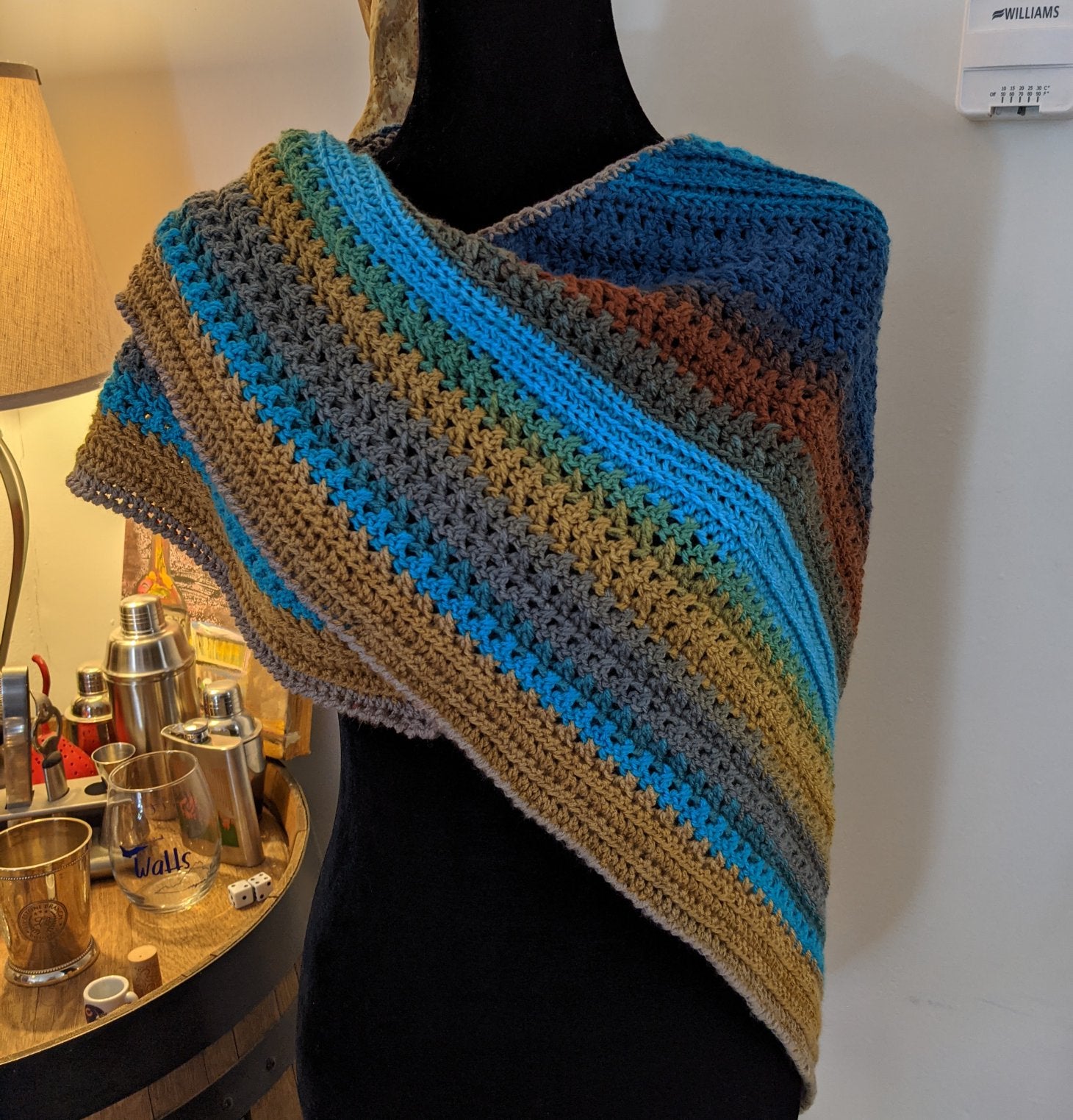 X Marks the Spot Shawl in Sphinx