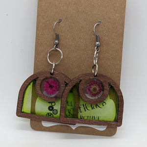 Faux Stained Glass Earrings