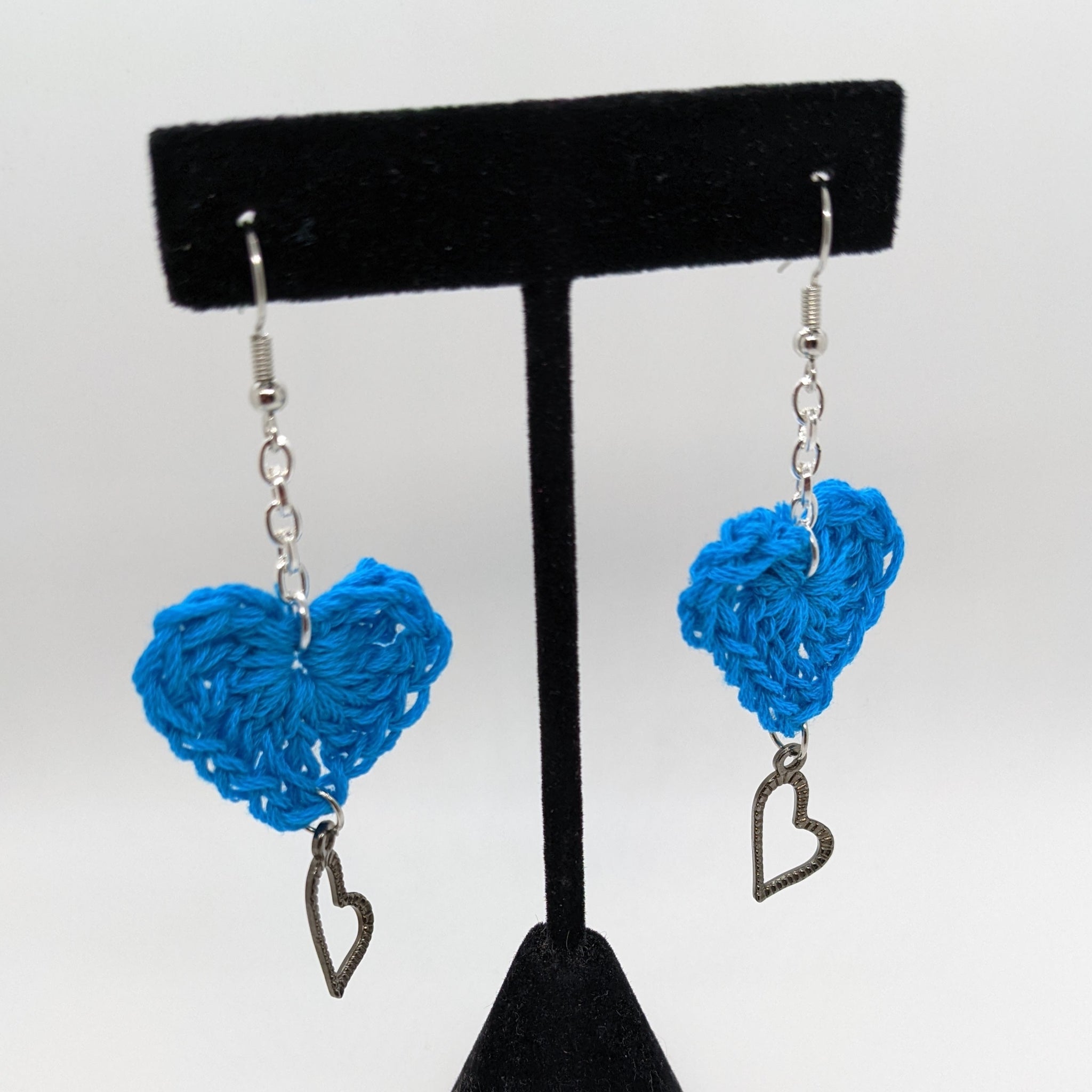 Crocheted Small Hearts with Charms - Several options available