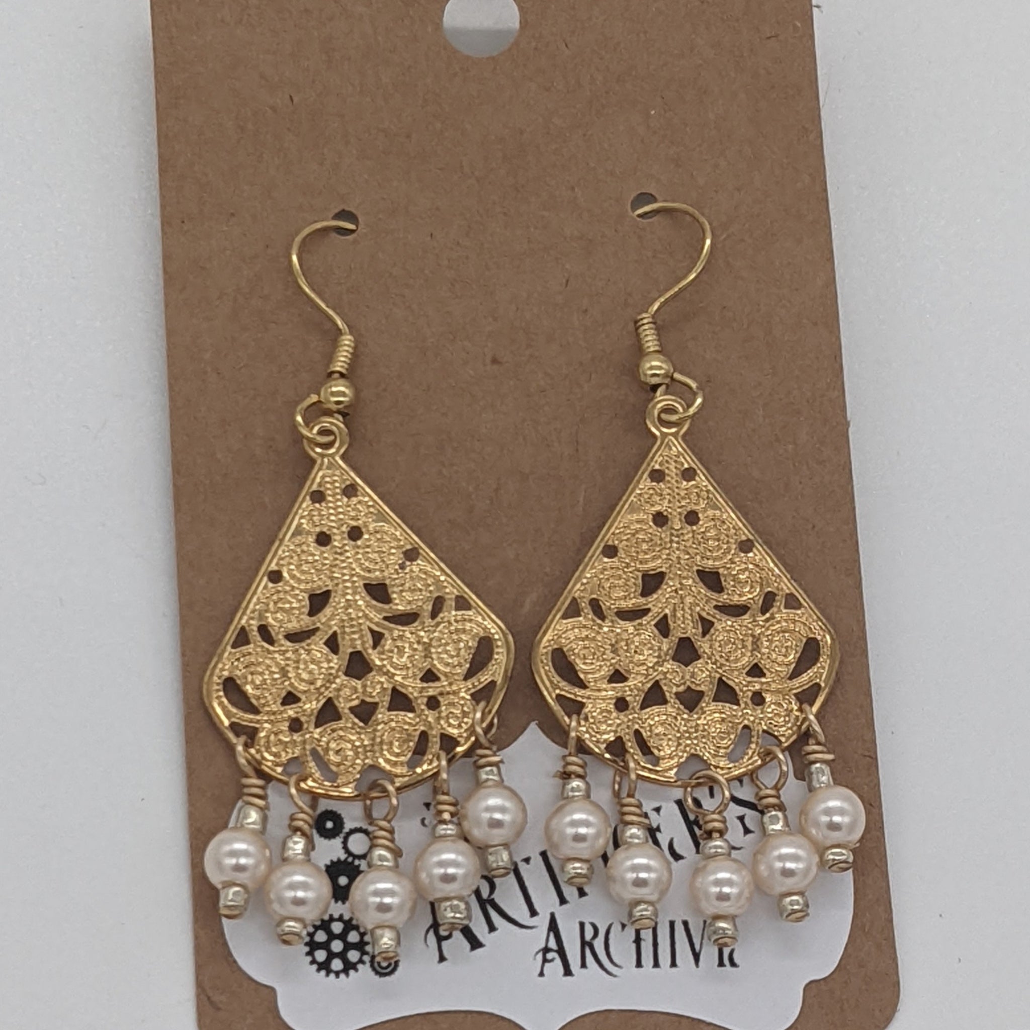 Teardrop Filigree Earrings