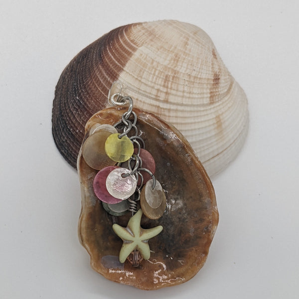 Oyster Shell Dangle Pendants - Options Available