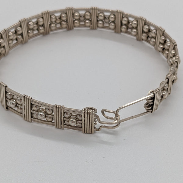 Sterling Box Bracelet with rounds