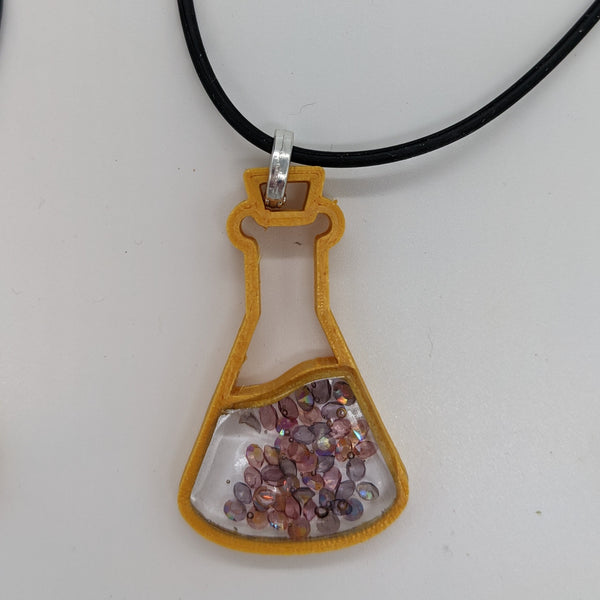 Potions! - 3D Printed Pendant in Gold