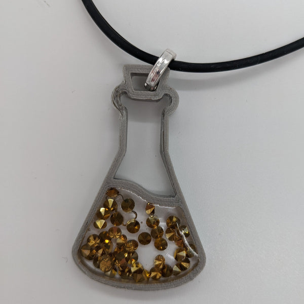 Potions! - 3D Printed Pendant in Silver