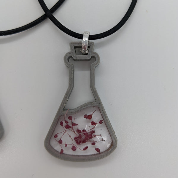 Potions! - 3D Printed Pendant in Silver