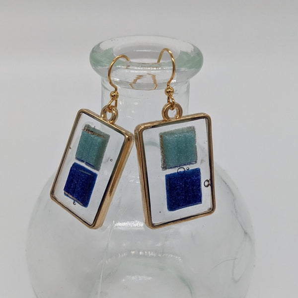 Glass Tile Earrings
